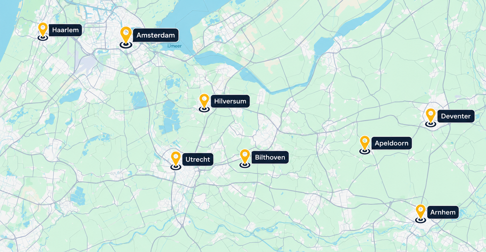 Areas We Serve Map